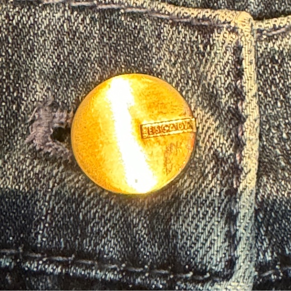 Escada Jeans Women's Size 42 12 Floral Printed Slim Bleach Blue Stretch Artsy - Picture 6 of 15